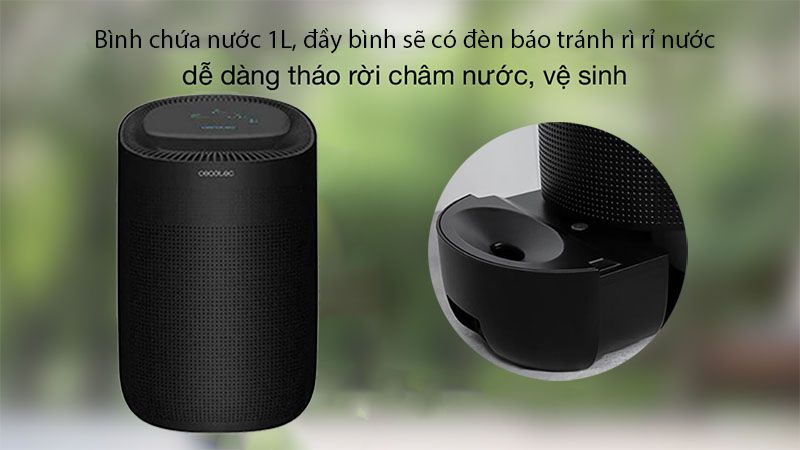 Máy lọc không khí và hút ẩm Cecotec BigDry 2500 PureLight (Màu đen) - Hàng chính hãng