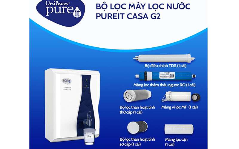 Máy lọc nước RO + MF Pureit Casa G2 - Hàng chính hãng
