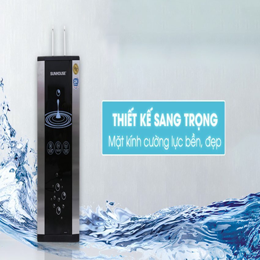 Máy lọc nước R.O nóng lạnh 10 lõi Sunhouse SHR76210CK - Hàng chính hãng