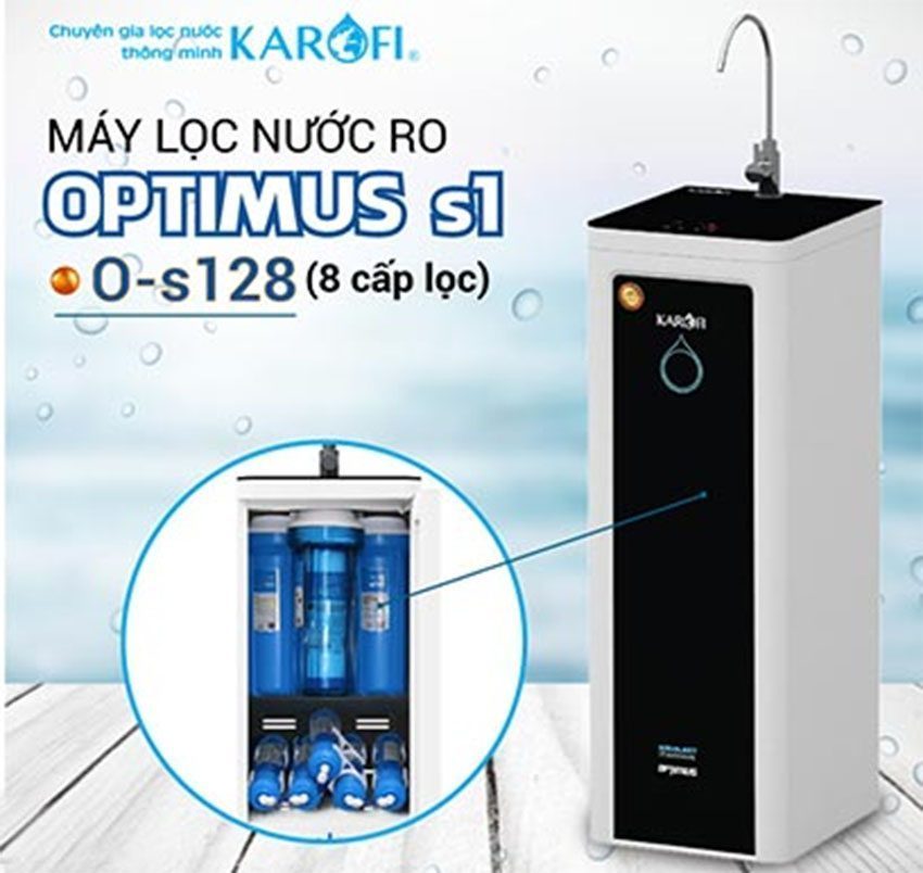 Máy lọc nước 8 lõi lọc Optimus S1 Karofi O-S128 - Hàng chính hãng