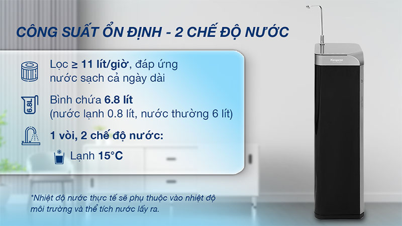 Máy lọc nước RO Hydrogen nguội lạnh Kangaroo Waterfall KG100EW 7 lõi  - Hàng chính hãng