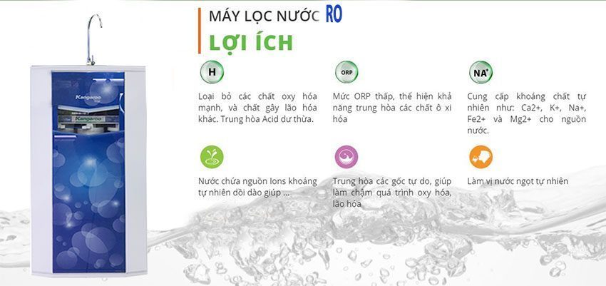 Máy lọc nước RO Kangaroo KG18BLUEVTUBLUE - Hàng chính hãng