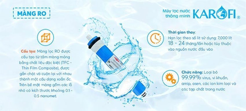 Máy lọc nước RO Karofi KT-ERO80 - Hàng chính hãng