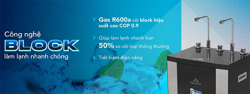 Máy lọc nước RO nóng lạnh Hòa Phát HWBR1A1021 - Hàng chính hãng
