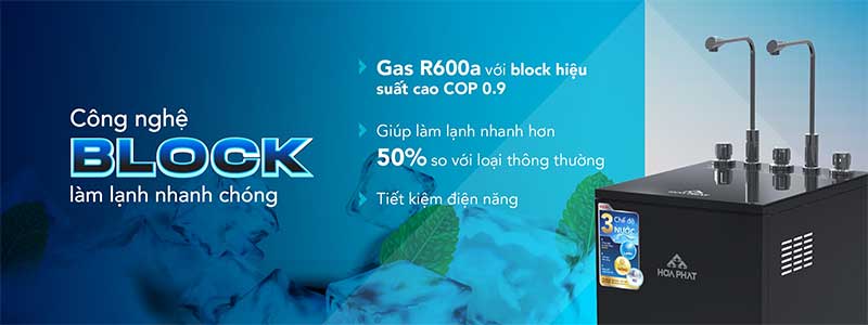 Máy lọc nước RO nóng lạnh Hòa Phát HWBS2A1021  - Hàng chính hãng