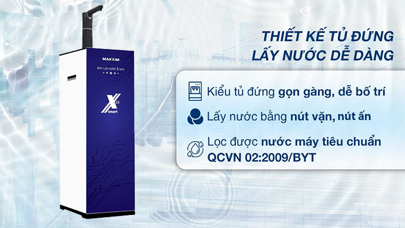 Máy lọc nước RO nóng lạnh nguội Makxim MAK-X6.0 - Hàng chính hãng