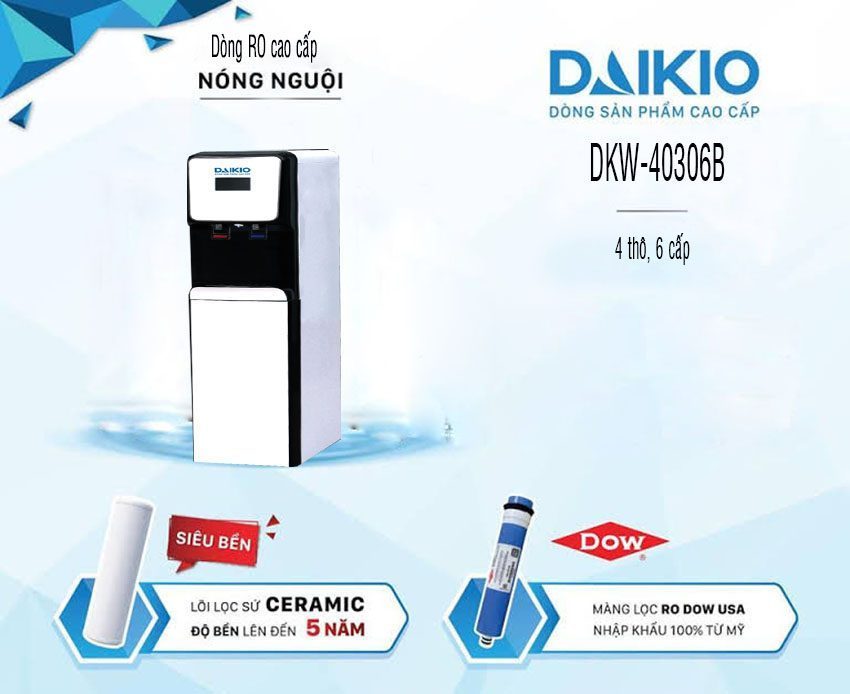Máy lọc nước RO nóng nguội Daikio DKW-40306B - Hàng chính hãng