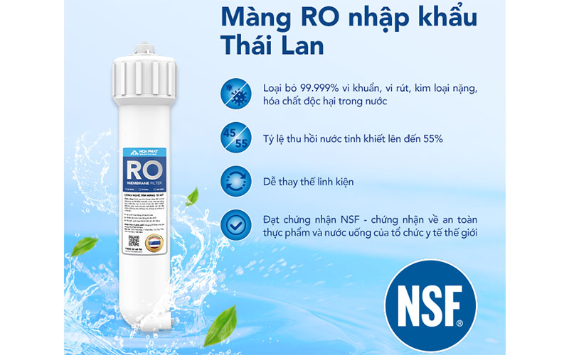 Máy lọc nước RO nóng nguội lạnh Hòa Phát HPN683 - Hàng chính hãng