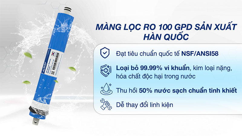 Máy lọc nước RO nóng nguội lạnh Hòa Phát HPN692 10 lõi - Hàng chính hãng