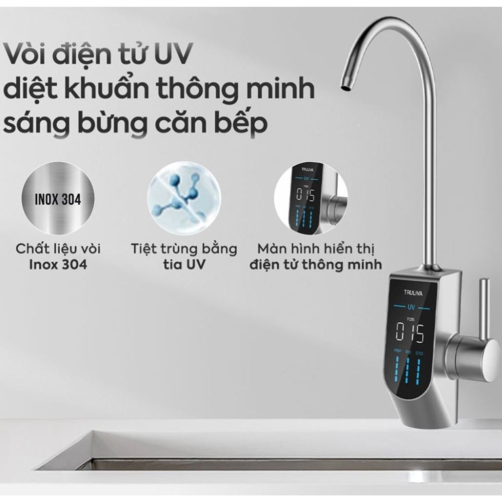 Máy lọc nước âm tủ bếp Truliva UR5676 GOLD - Hàng chính hãng