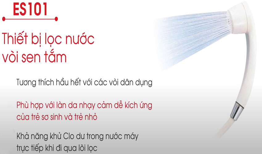 Máy lọc nước dạng vòi sen tắm Cleansui ES101 - Hàng chính hãng