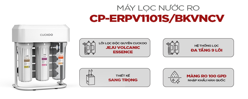 Máy lọc nước dể gầm Cuckoo CP-ERPV0901U - Hàng chính hãng