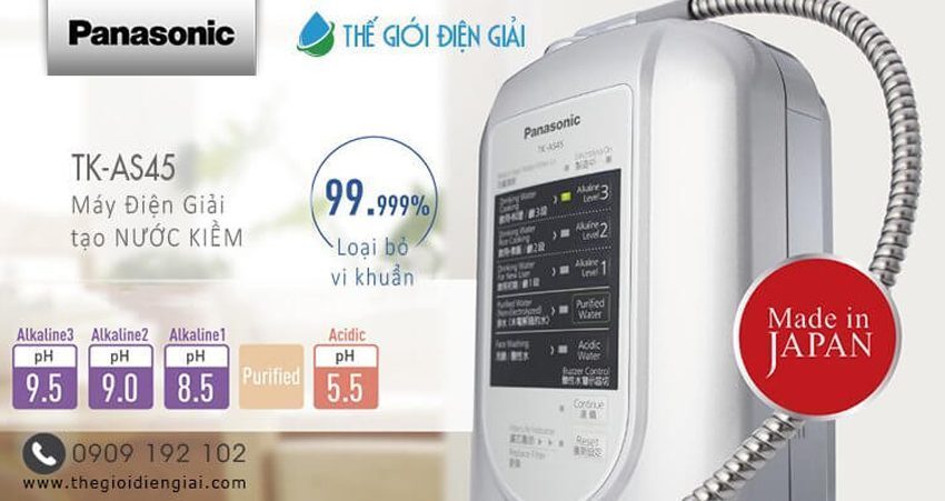 Máy lọc nước tạo ion kiềm Panasonic TK-AS45 - Hàng chính hãng
