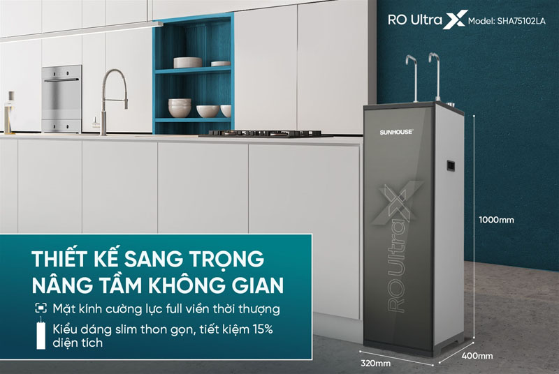Máy lọc nước ion kiềm hydrogen UltraX Sunhouse SHA75102LA - Hàng chính hãng