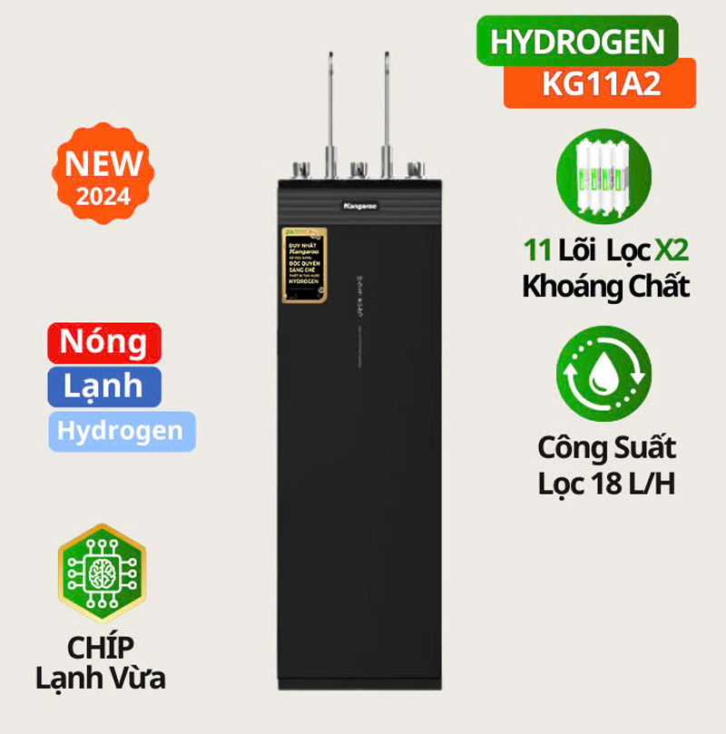 Máy lọc nước nóng lạnh Kangaroo Hydrogen KGHC13A2 - Hàng chính hãng