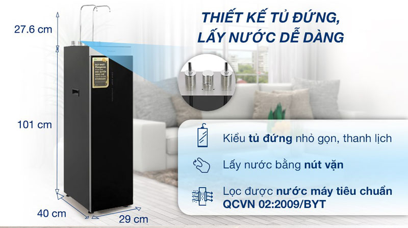 Máy lọc nước RO nóng lạnh Hydrogen Kangaroo KG12A6 - Hàng chính hãng