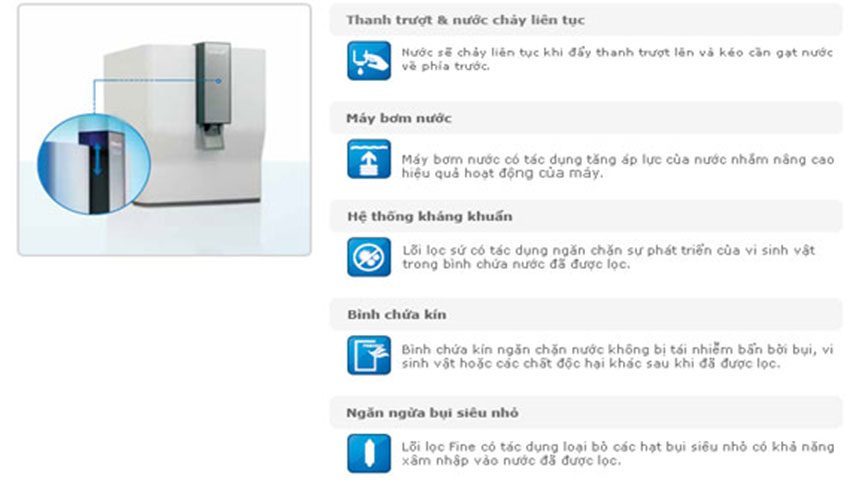 Máy lọc nước không dùng điện Coway P-03DL - Hàng chính hãng