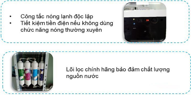 Máy lọc nước nóng lạnh Rewa RW-RO.NA-800S ( Đen, Trắng )  - Hàng chính hãng