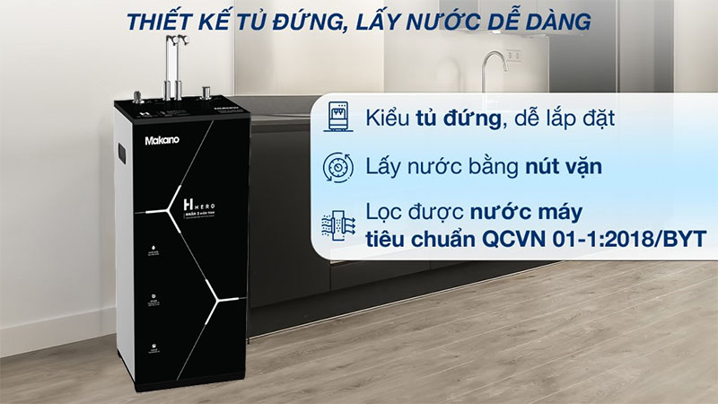 Máy lọc nước nóng nguội lạnh Makano H-Hero 2D MN301 - Hàng chính hãng