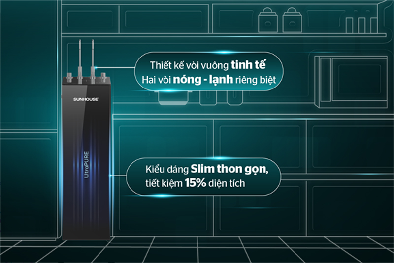 Máy lọc nước nóng lạnh RO Sunhouse SHA76211KL - Hàng chính hãng