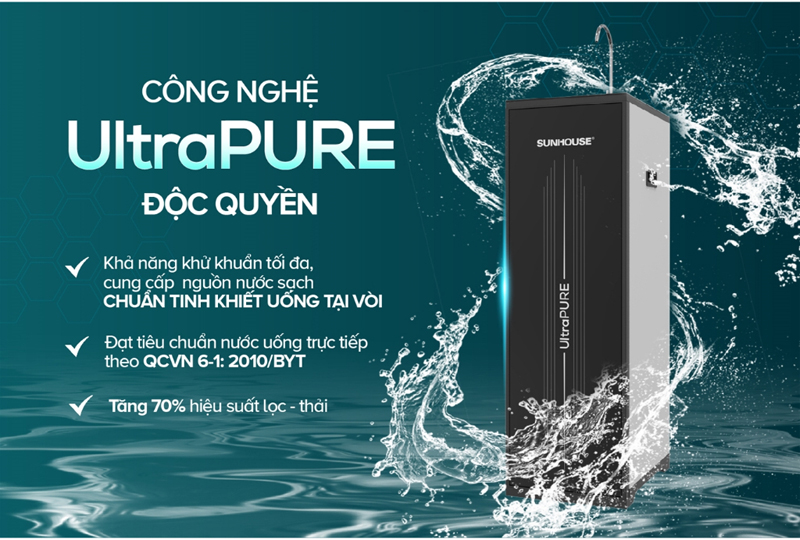 Máy lọc nước RO Sunhouse SHA8691K - Hàng chính hãng