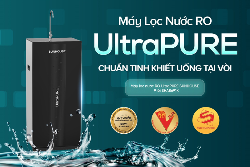 Máy lọc nước RO Sunhouse SHA8691K - Hàng chính hãng