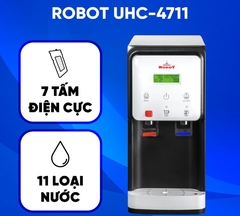 Máy lọc nước điện giải nóng nguội lạnh Robot UHC-4711 - Hàng chính hãng