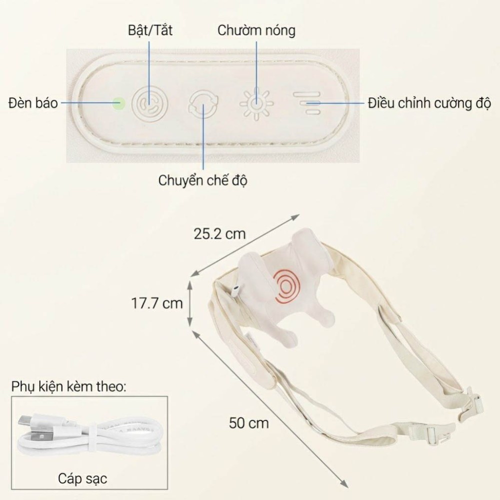 Máy massage cổ vai gáy Philips PPM3325 - Hàng chính hãng