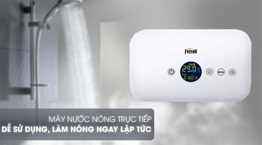 Bình tắm nước nóng trực tiếp Ferroli RITA FS-4.5 DE - Hàng chính hãng