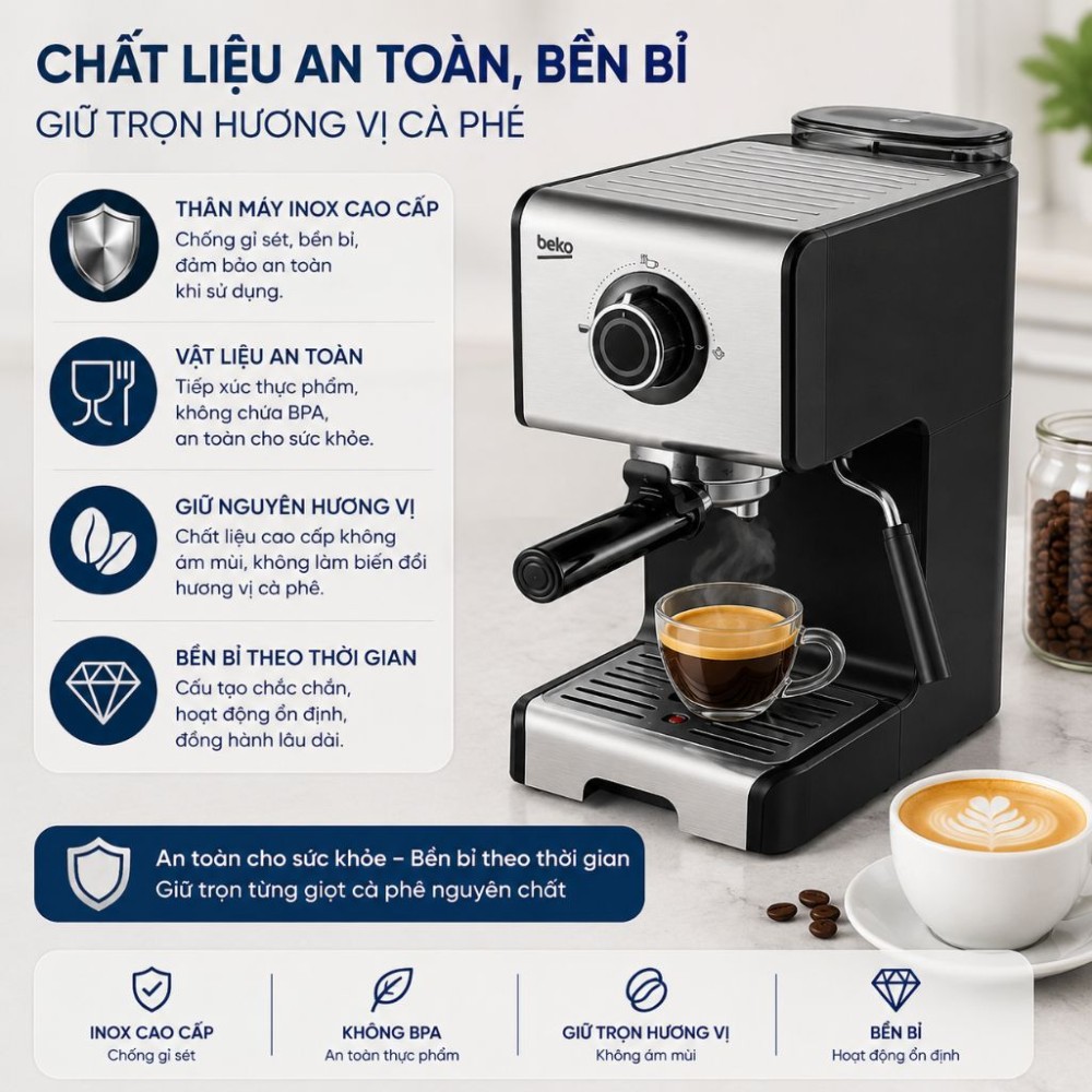 Máy pha cà phê Beko CEP5152B - Hàng chính hãng