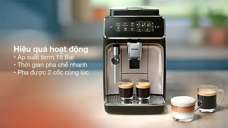 Máy pha cà phê tự động Philips EP3321/40 Series 3300 - Hàng chính hãng
