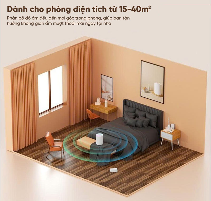 Máy phun sương tạo ẩm, xông tinh dầu Fujihome HM05A - Hàng chính hãng