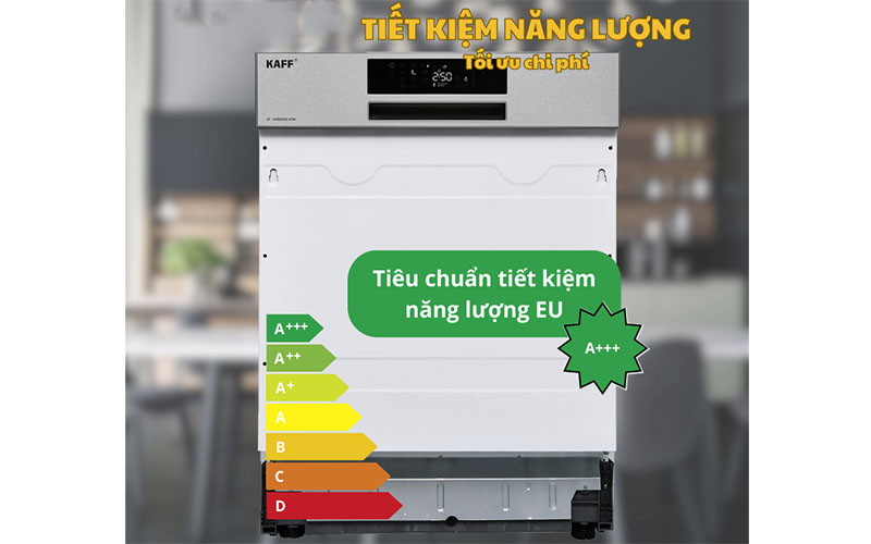 Máy rửa bát bán âm Kaff KF-GARDE820-SEMI - Hàng chính hãng