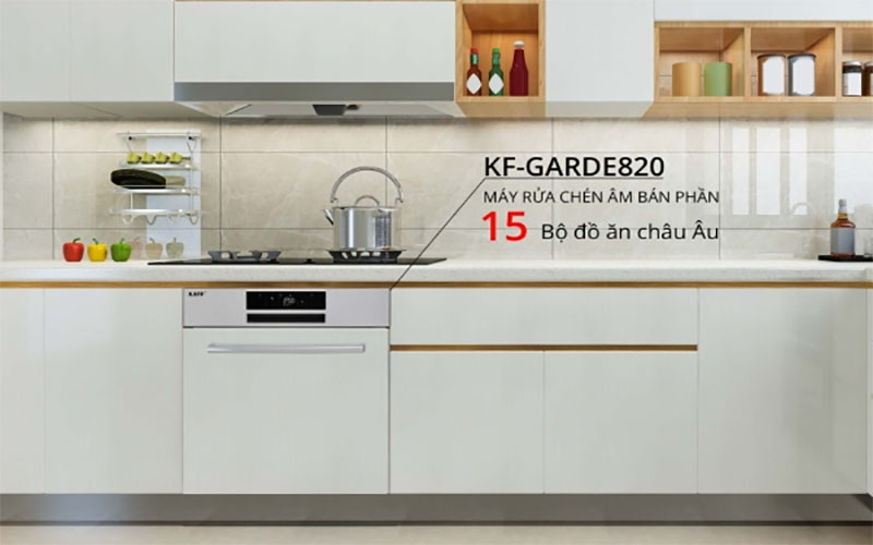 Máy rửa bát bán âm Kaff KF-GARDE820-SEMI - Hàng chính hãng