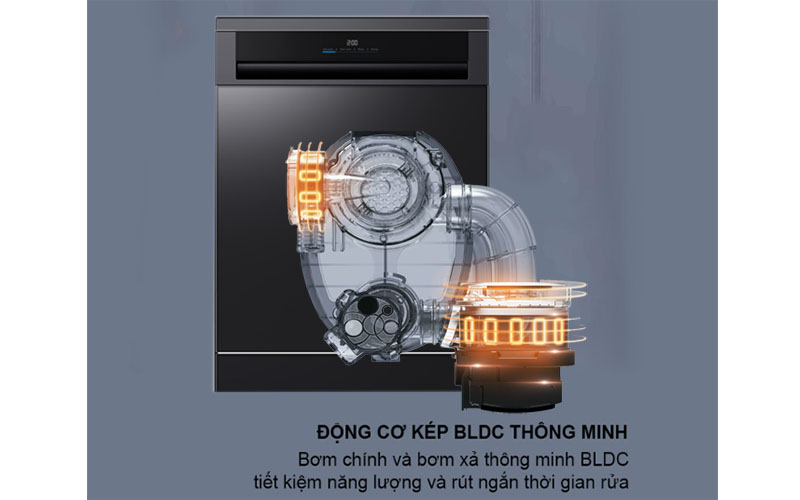 Máy rửa chén độc lập Kaff KF-BHMI815Y - Hàng chính hãng