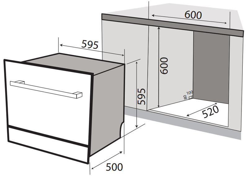 Máy rửa chén bát Kaff KF-BIV810S - Hàng chính hãng