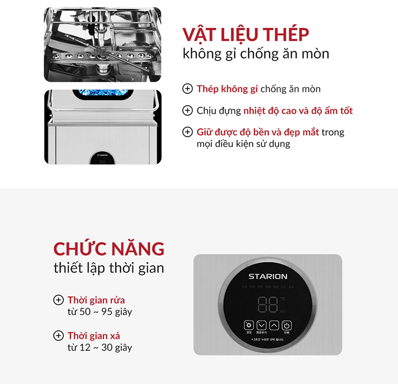 Máy rửa chén đĩa công nghiệp Starion SW-S65HA  - Hàng chính hãng