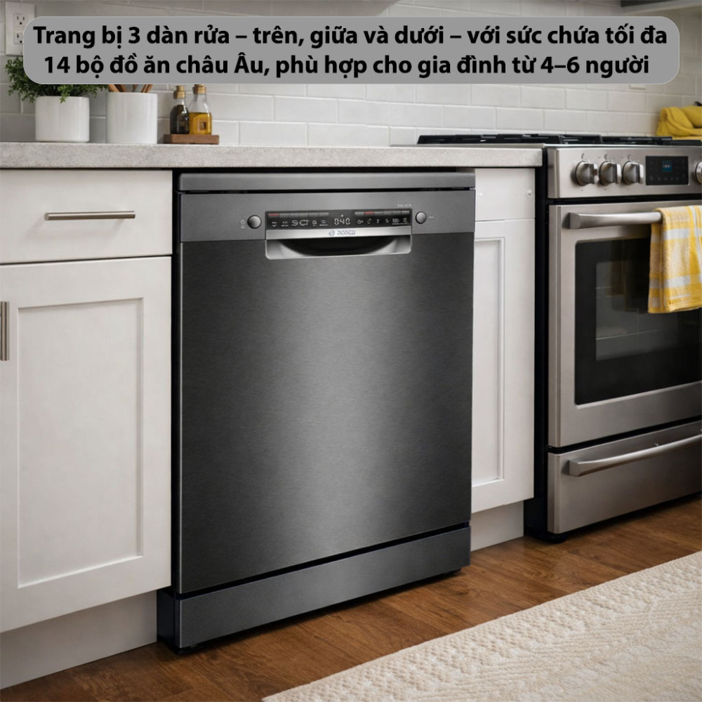 Máy rửa chén độc lập Bosch SMS4HMC25M - Hàng chính hãng