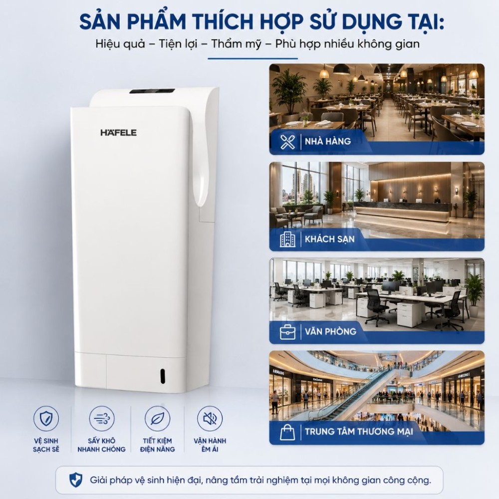 Máy sấy tay Hafele H700 (983.64.004) - Hàng chính hãng