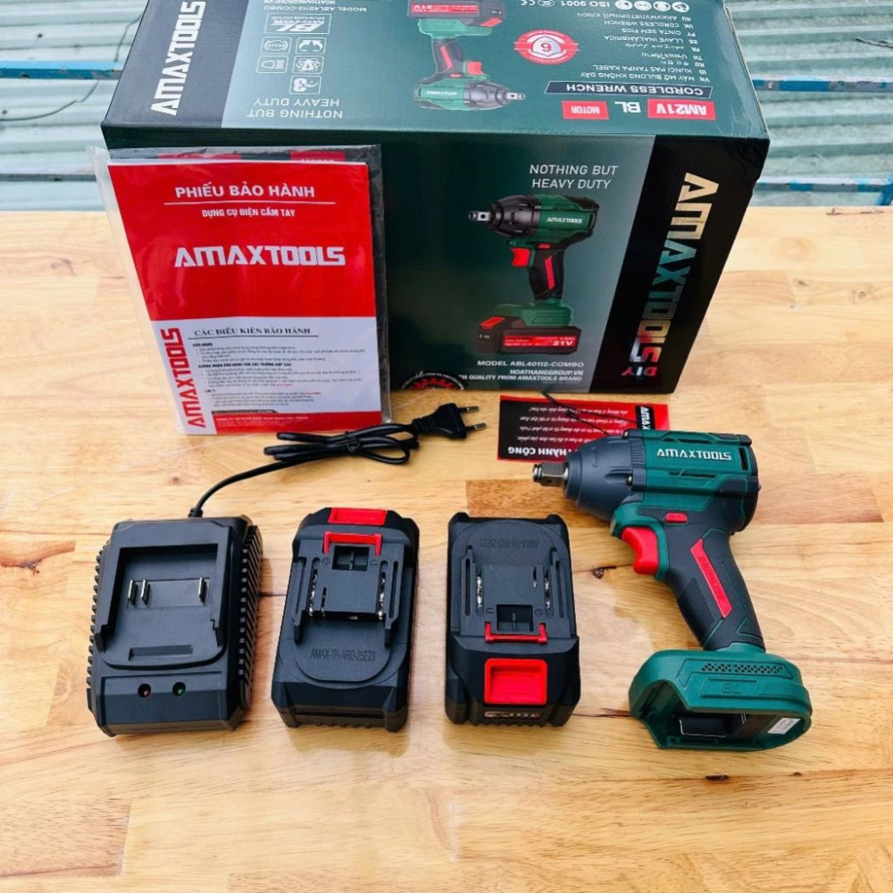 Máy siết Bulong Pin 21v Amaxtools ABL40112 - Hàng chính hãng