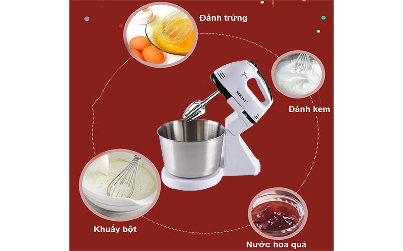 Máy đánh trứng trộn bột Sokany CX-6620 - Hàng chính hãng