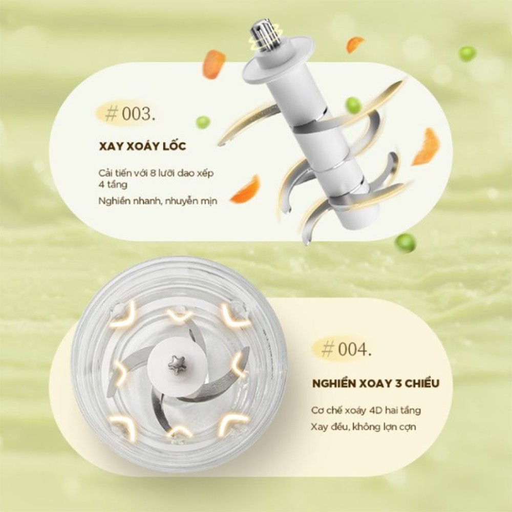 Máy xay ăn dặm Bear CH-4H02S 0.3L - Hàng chính hãng