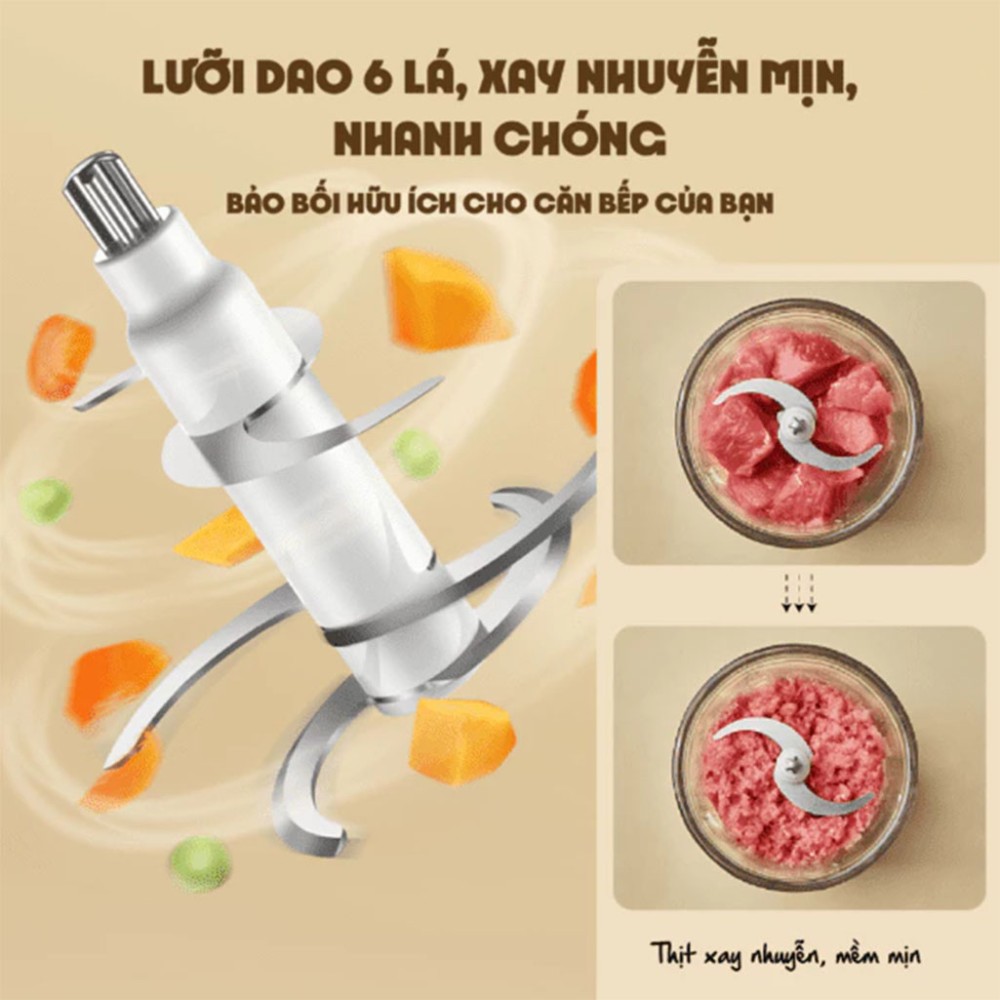 Máy xay ăn dặm Bear QSJ-D02Q1 0.6L - Hàng chính hãng