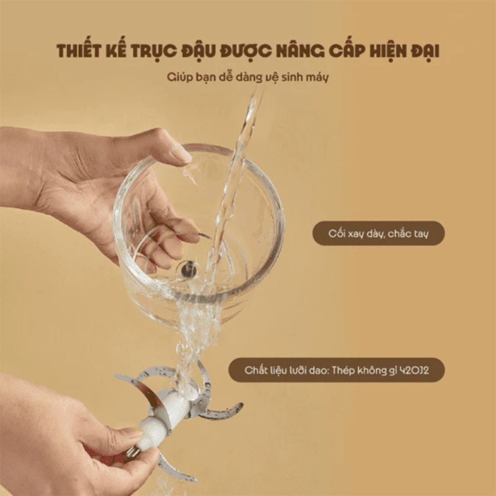 Máy xay ăn dặm Bear QSJ-D02Q1 0.6L - Hàng chính hãng