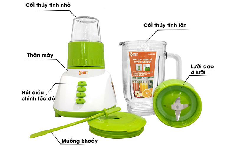 Máy xay sinh tố Comet CM9953 - Hàng chính hãng