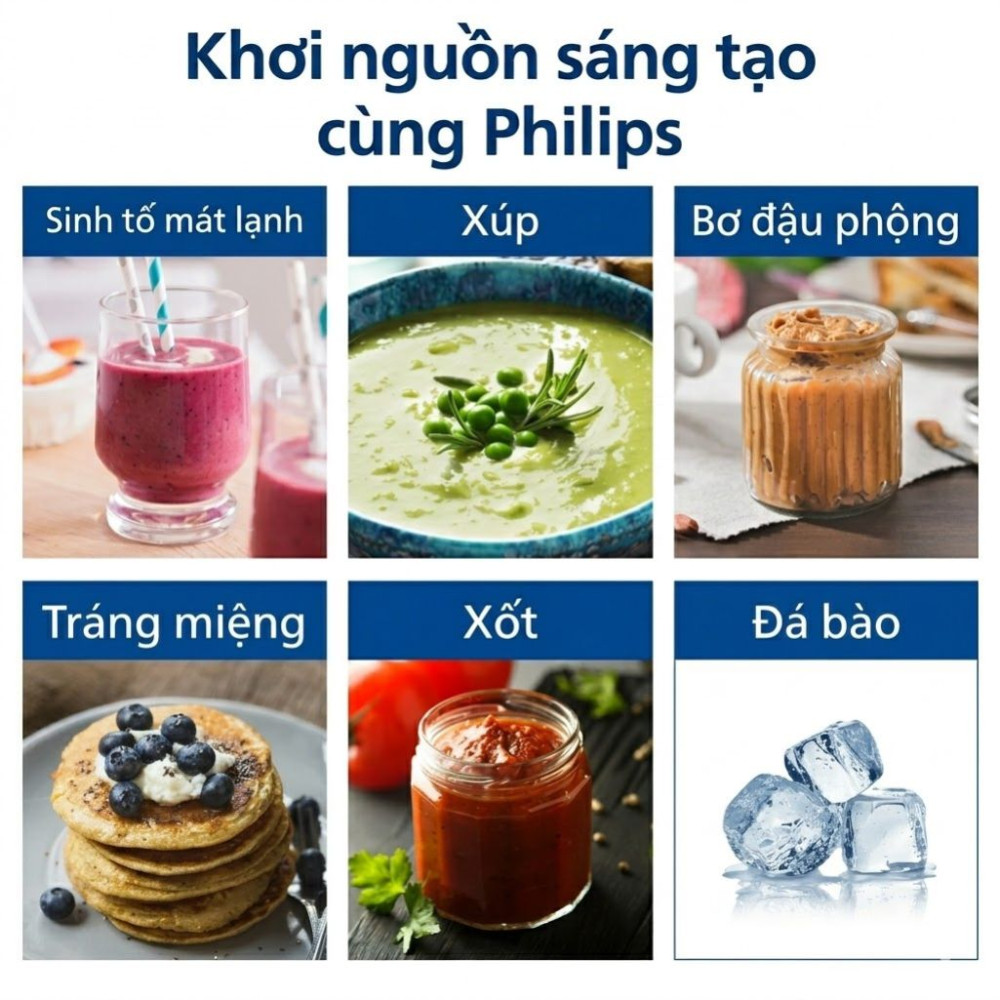 Máy xay sinh tố Philips HR2228/90 - Hàng chính hãng