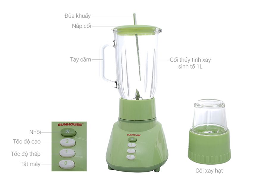 Máy xay sinh tố Sunhouse SHD-5112 - Hàng chính hãng