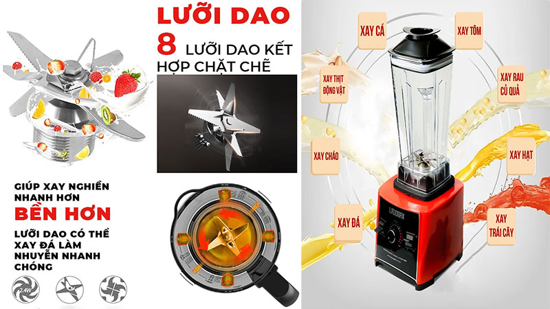 Máy xay sinh tố công nghiệp Ladomax HA-9545 - Hàng chính hãng
