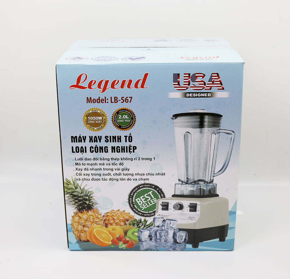 Máy xay sinh tố công nghiệp Legend LB-567 - Công suất 1050W (3HP) - Hàng chính hãng