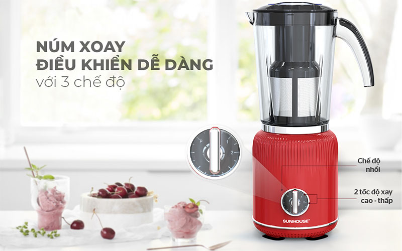 Máy xay sinh tố đa năng Sunhouse SHD5330R - Hàng chính hãng